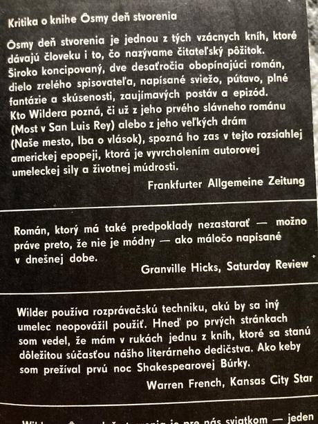 Ôsmy deň stvorenia-prvé vyd.1970,