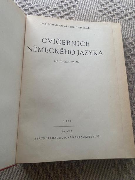 Stará retro cvičebnice německého jazyka 1961,