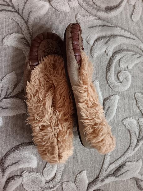 Teplé kožené papuče, 36
