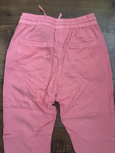 Ružové príjemné kapsáče, h&m,140