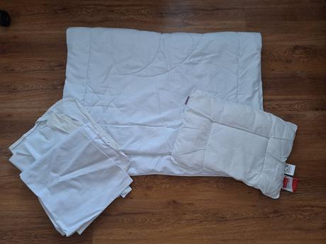 Paplónik + vankúšik + 3 nepremokavé plachty, šírka (cm): 90,dĺžka (cm): 130