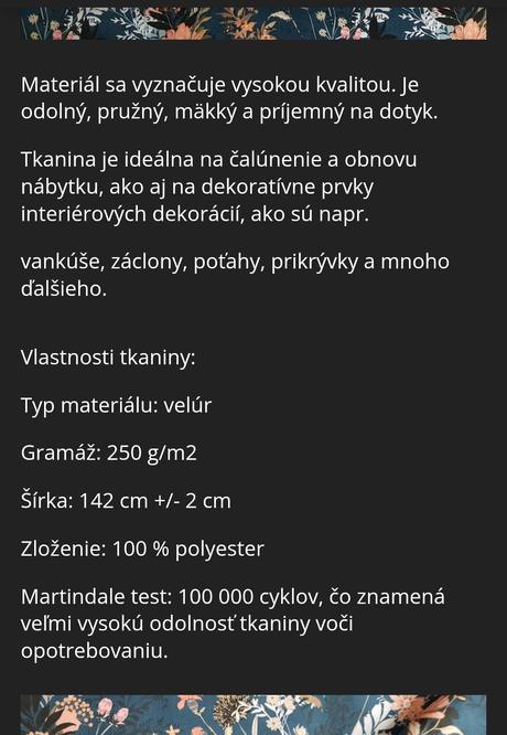 Poťahová látka velúr, 