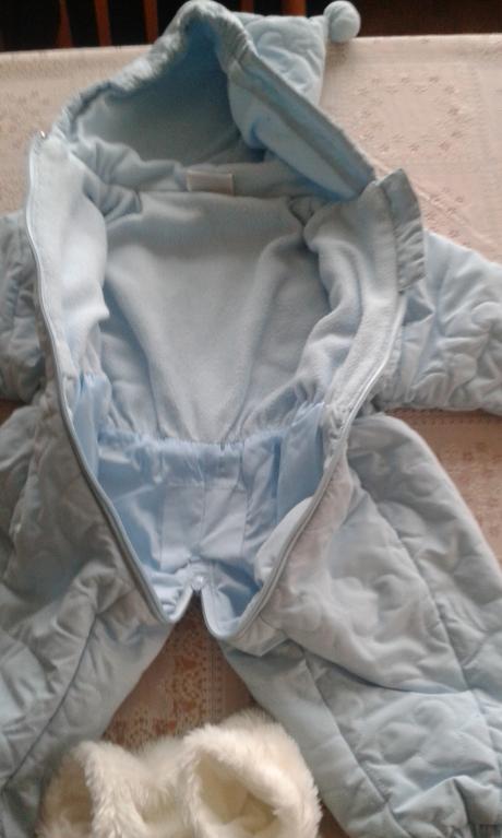 Prechodny overal vel.62/68 + papučky, topolino,62