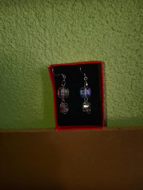 Náušnice so swarovski crystal ab  nové 5,90-3,50, 