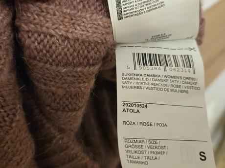 Pletené šaty s prímesou vlny a alpaky, l / m / s