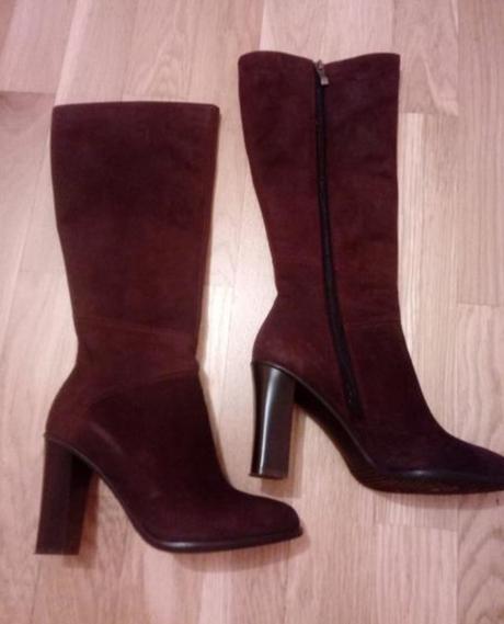 Čižmy z brusenej kože veľkosť 36, 36