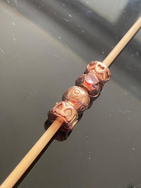 Rosegold klipy, pandora