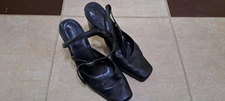 Čierne kožené lodičky, veľ. 36, 36