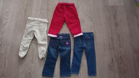 Nohavice/rifle 86/92 + darček, h&m,86