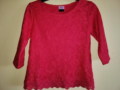 Dievčenske elegantné čipkované tričko, f&f,122