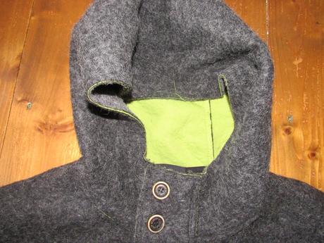 Parádna vlnená bunda s kapucňou, cmp,l