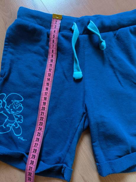 Teplákové kraťasy smurf, 122