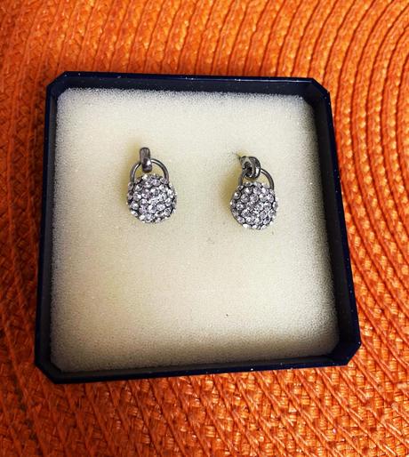 Štrasové trblietavé náušnice, 