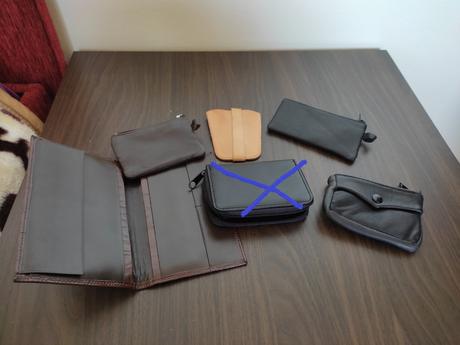 Retro kozenne klucenky, euro penazenka, dokladovka, 