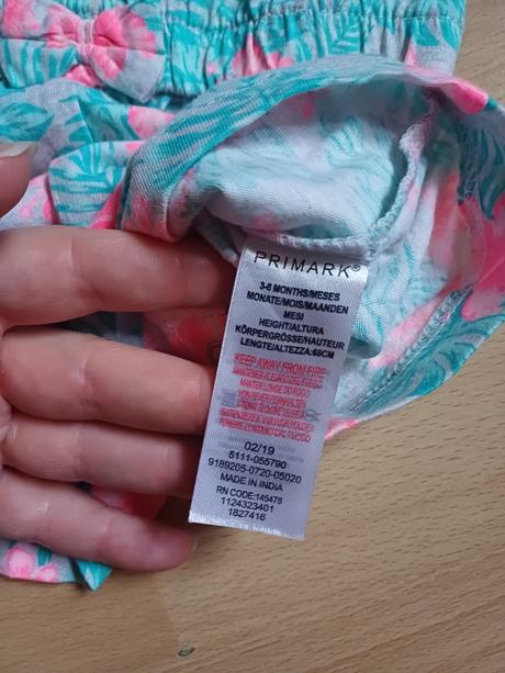 2 letné overaly v.68 / 3-6 mes, primark,68