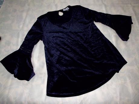 Tričlo-blúzka zamat s-m, m