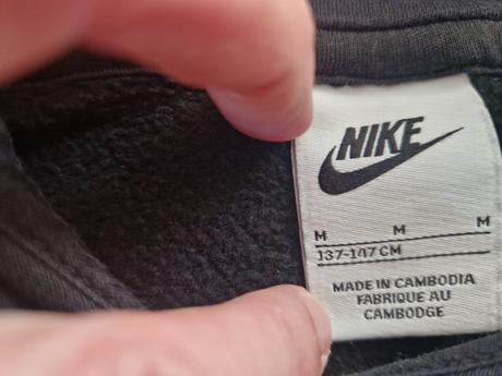 Unisex cierna mimina nike s kapucnou cez hlavu 140, nike,140
