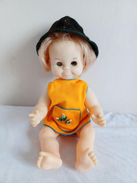 Retro bábika - chlapček 37cm,