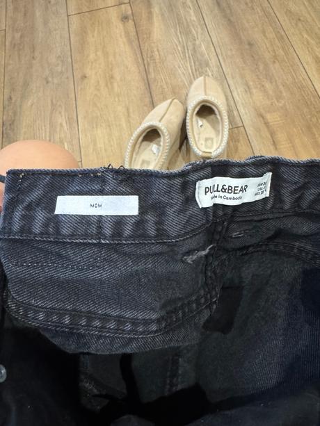 Pull & bear čierne rifle mom, pull&bear,s