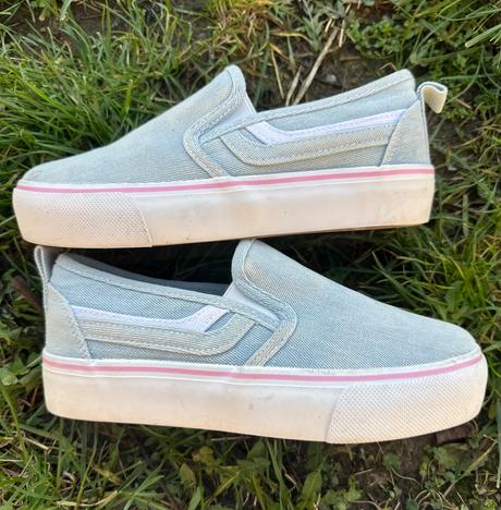 Džínsové espadrily na platforme, reserved,35