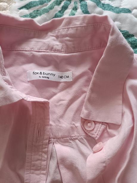 Ružová bavlnená košieľka, sinsay,140