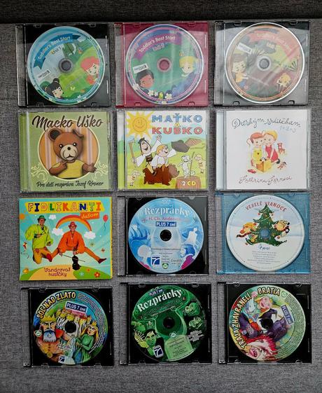 Detské audioknihy na cd, hudobné cd a dvd, 