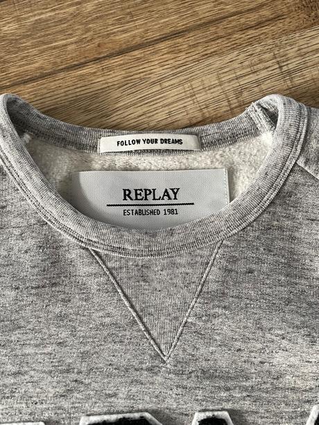 Mikina s nápisom, replay,s