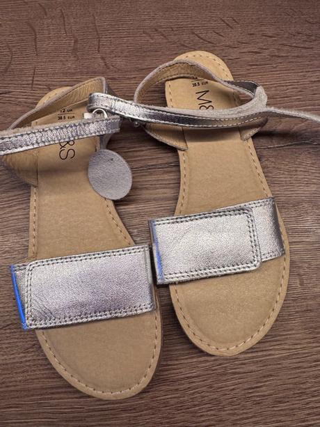 Marks spencer strieborné sandálky veľ.30.5, marks & spencer,30