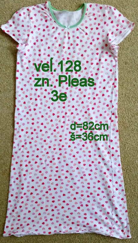 Nočná košielka veľ.128, pleas,128