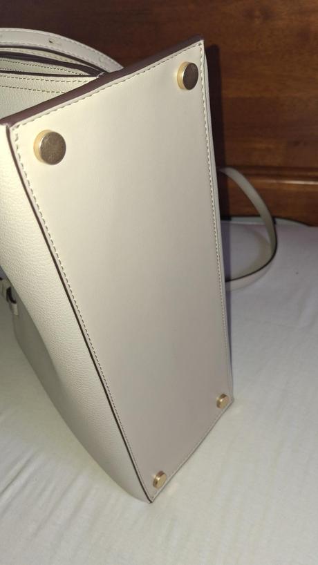 Béžová kožená kabelka dkny, dkny