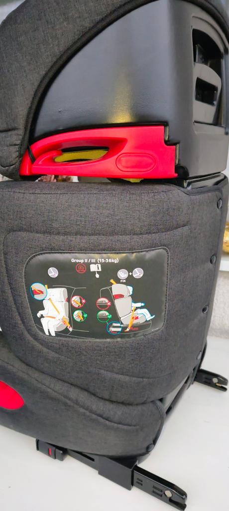 Kinderkraft autosedačka junior fix isofix black,