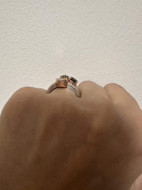 Prsteň so striebra a pozlátením gold rose ti sento,