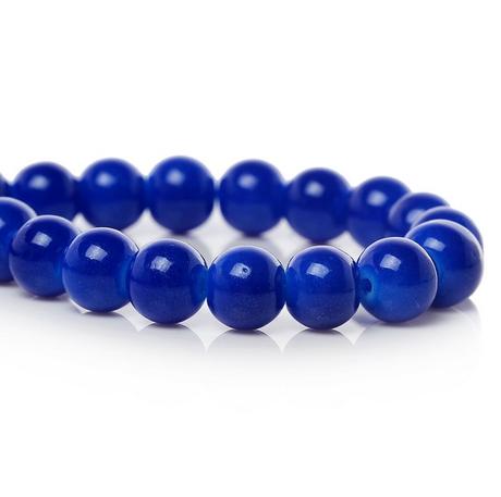 Sklenené korálky 8 mm royal blue, 