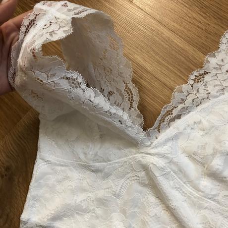 Čipkovaný crop top, xs
