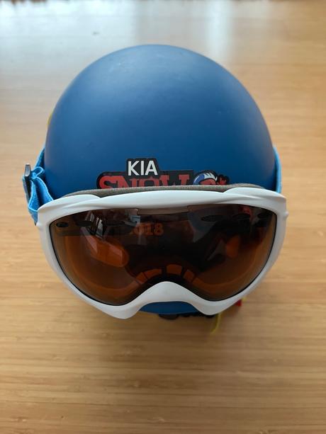 Detská lyžiarska prilba s okuliarmi, pošta v cene, xs