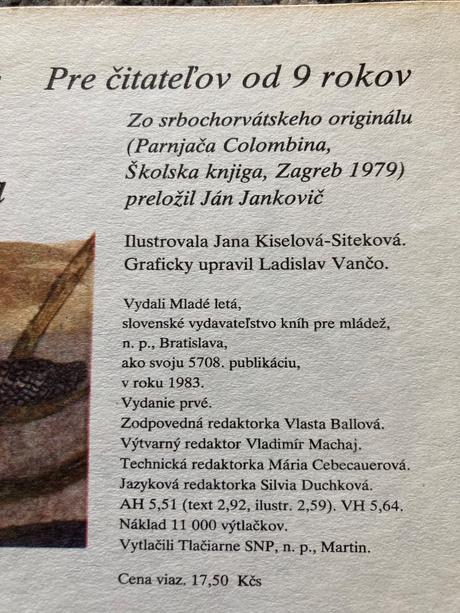 Paroloď kolombína-prvé vyd.1983, 