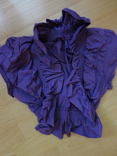 Fialové bolerko č. 34-36, s