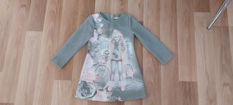 Šaty so zimnym motivom s ruksačikom, 98