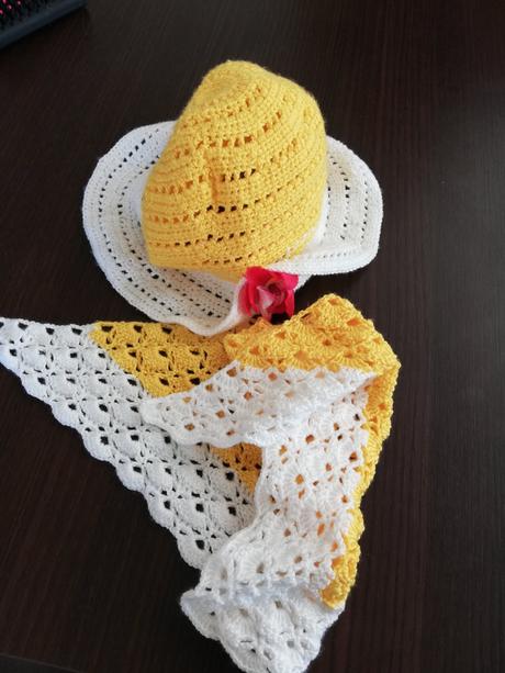 Klobúčik a šatka hackovane, 92