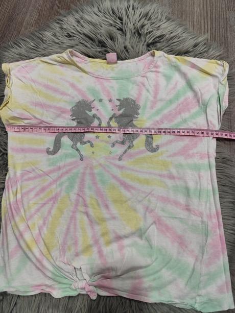 Tričko dúhové s jednorožcami veľ. 158/164, 158
