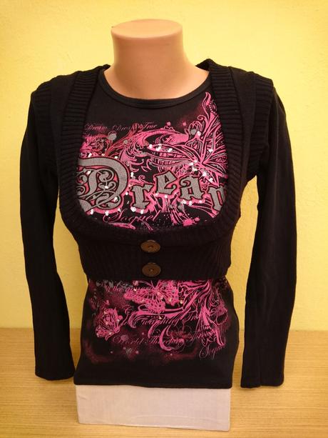 Dámsky elastický top 2 v 1, funky diva, xs