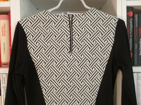Tvarujúce čierno-biele šaty, h&m,37