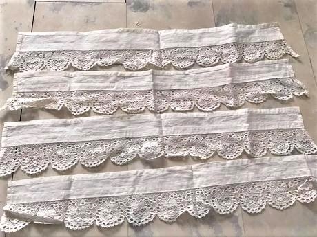 Čipkované vitrážky 5 ks, 