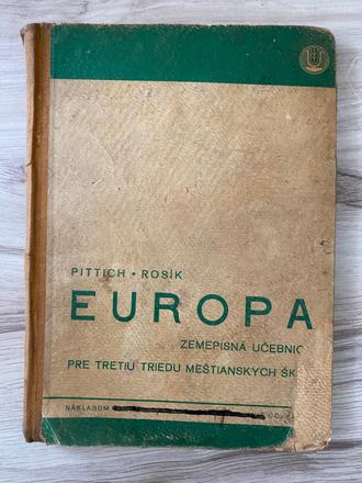 Starožitnosť europa zemepisná účebnica 1934,