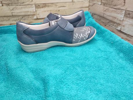 Remonte - rieker 38 - dámske modré topánky koža/l, rieker,38