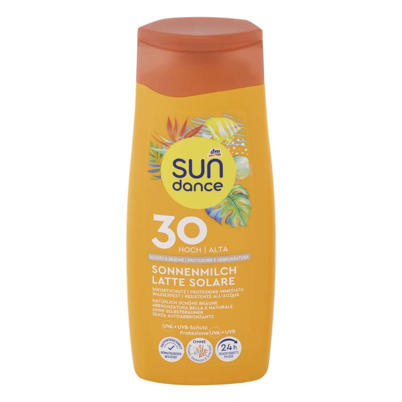 SUNDANCE mlieko na opaľovanie s podporou hnednutia, OF 30, 200 ml