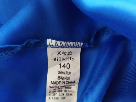 Šaty modré128 s poštou, 128