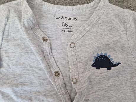 Pyžamkové overaly 2ks, fox & bunny,68