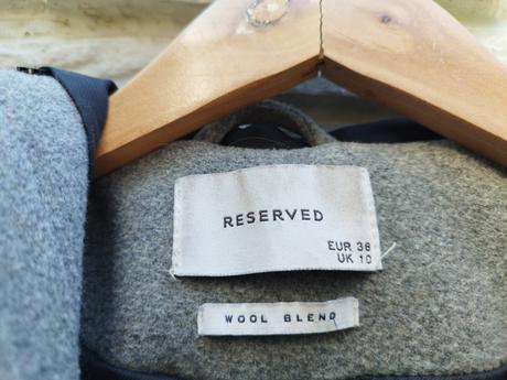 Vlnený dlhší kabát na jeseň/miernu zimu, reserved,m