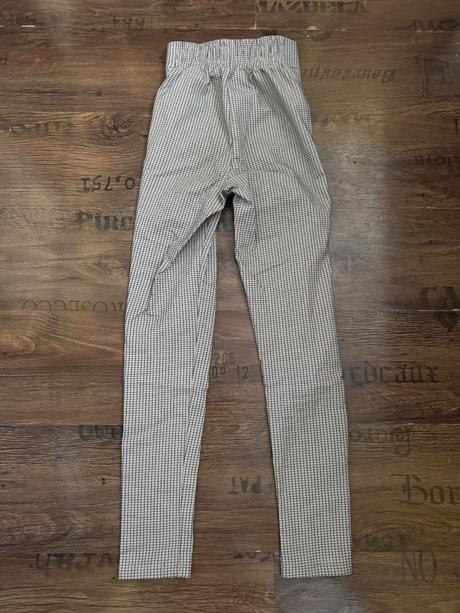Elastické kárované nohavice cropp s vyšším pásom, 32